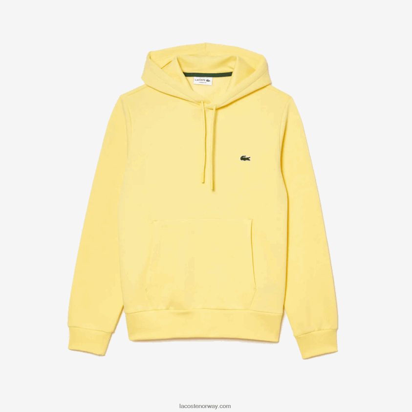 Lacoste hettegenser i økologisk bomull 4J4X0T310 gul 107 menn