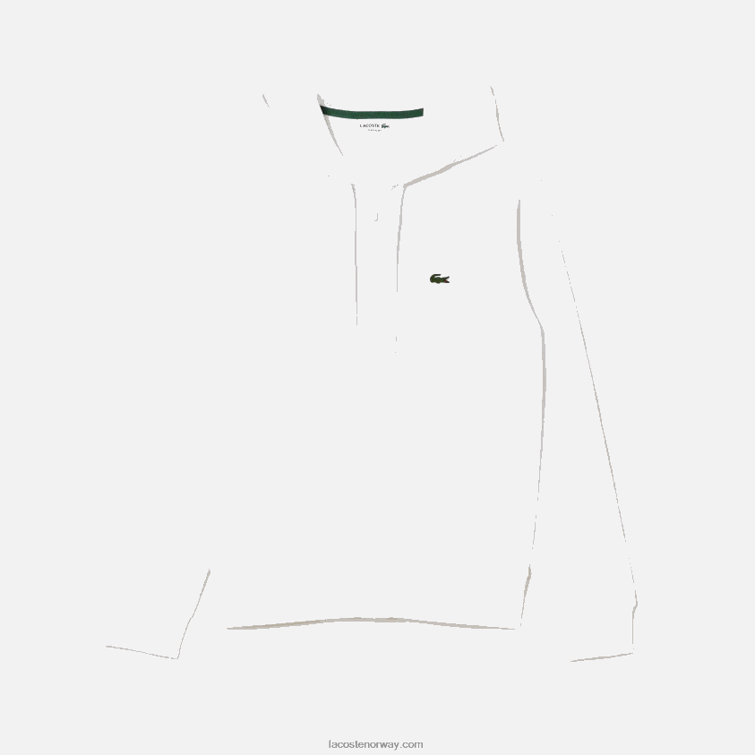 Lacoste kengurulomme fleecegenser med glidelås 4J4X0T295 hvit 001 menn