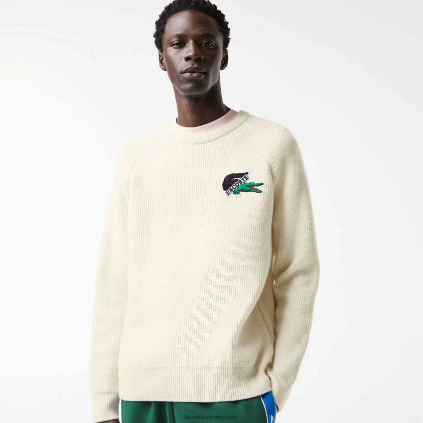 Lacoste krokodillegenser 4J4X0T1381 hvit xfj menn