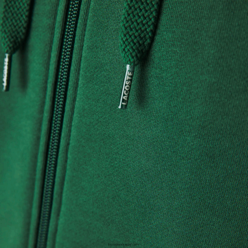 Lacoste sport lettvekts hettegenser i to materialer 4J4X0T1163 grønn s30 menn