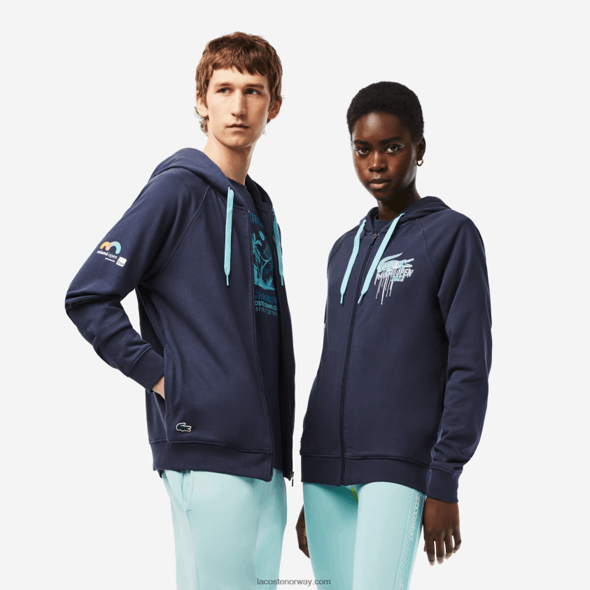 Lacoste sport miami open edition hettegenser 4J4X0T354 blå kxe menn