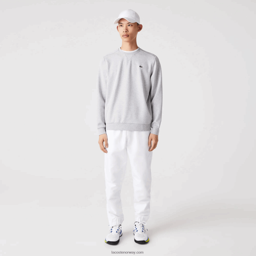 Lacoste sportsgenser med meshpaneler 4J4X0T1062 chine lys grå 9ya menn