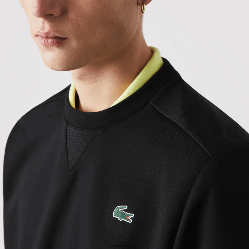 Lacoste sportsgenser med meshpaneler 4J4X0T1063 svart c31 menn