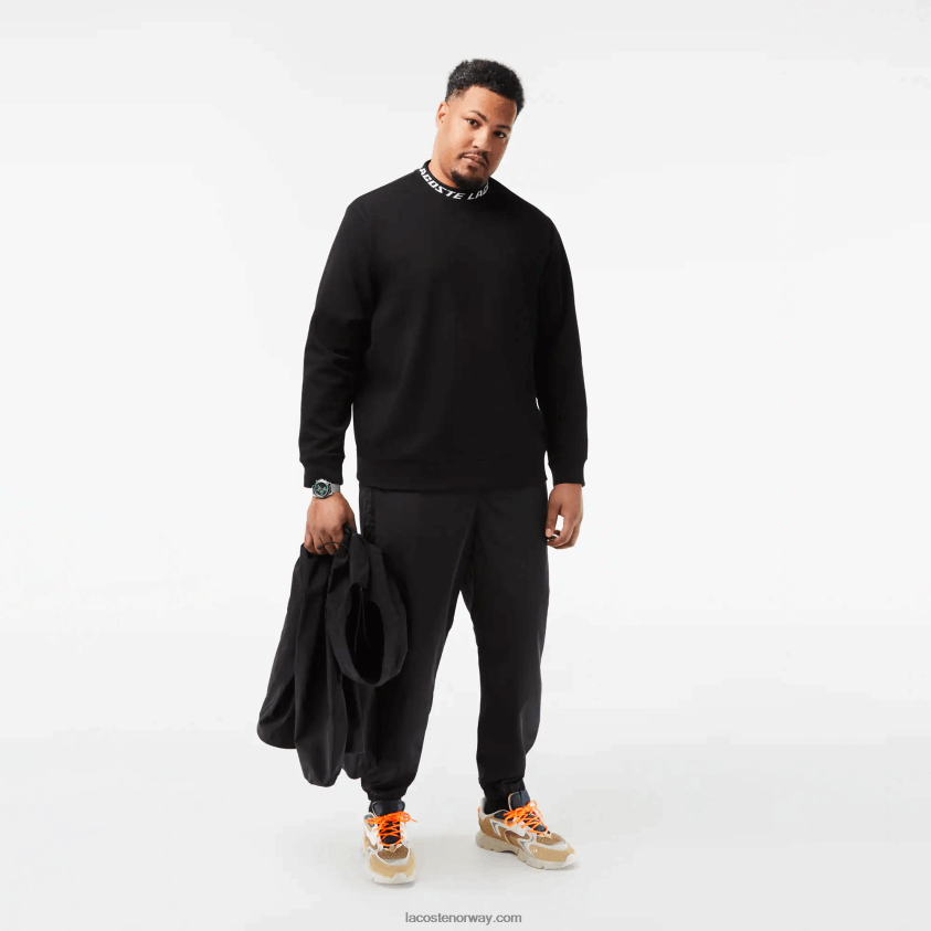 Lacoste sweatshirt med logokrage 4J4X0T358 svart 031 menn
