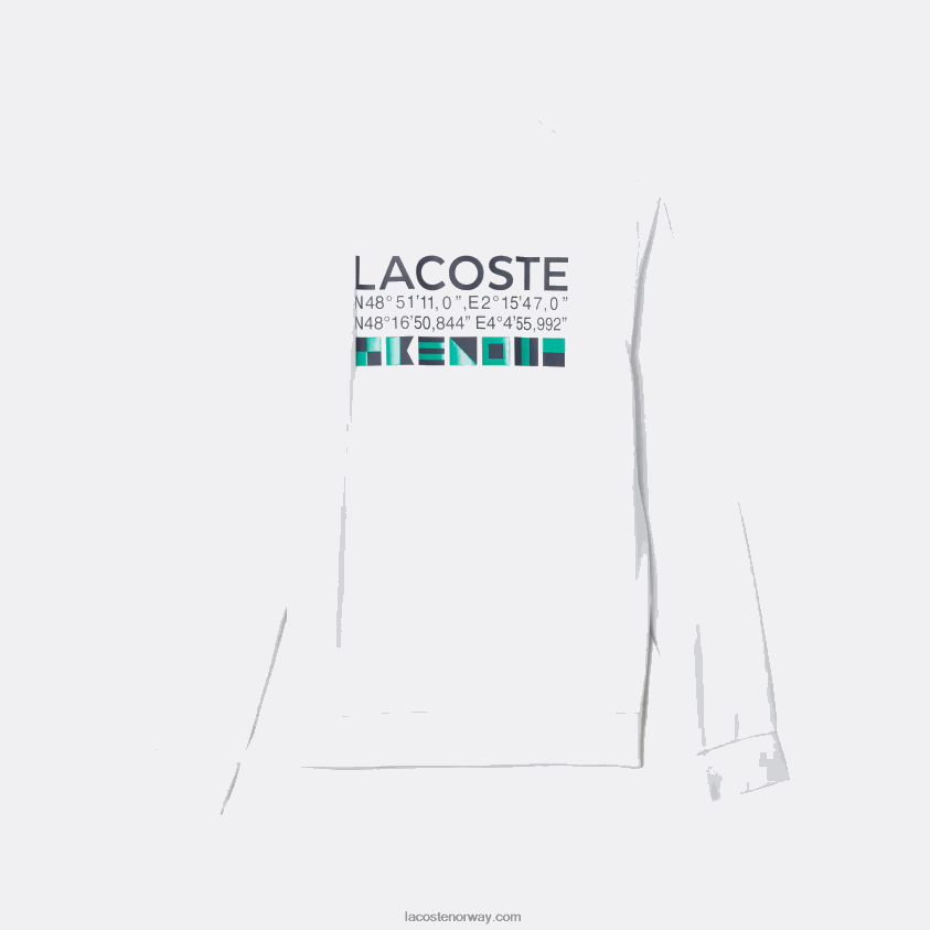 Lacoste tennisgenser med sportstrykk 4J4X0T1056 hvit 001 menn