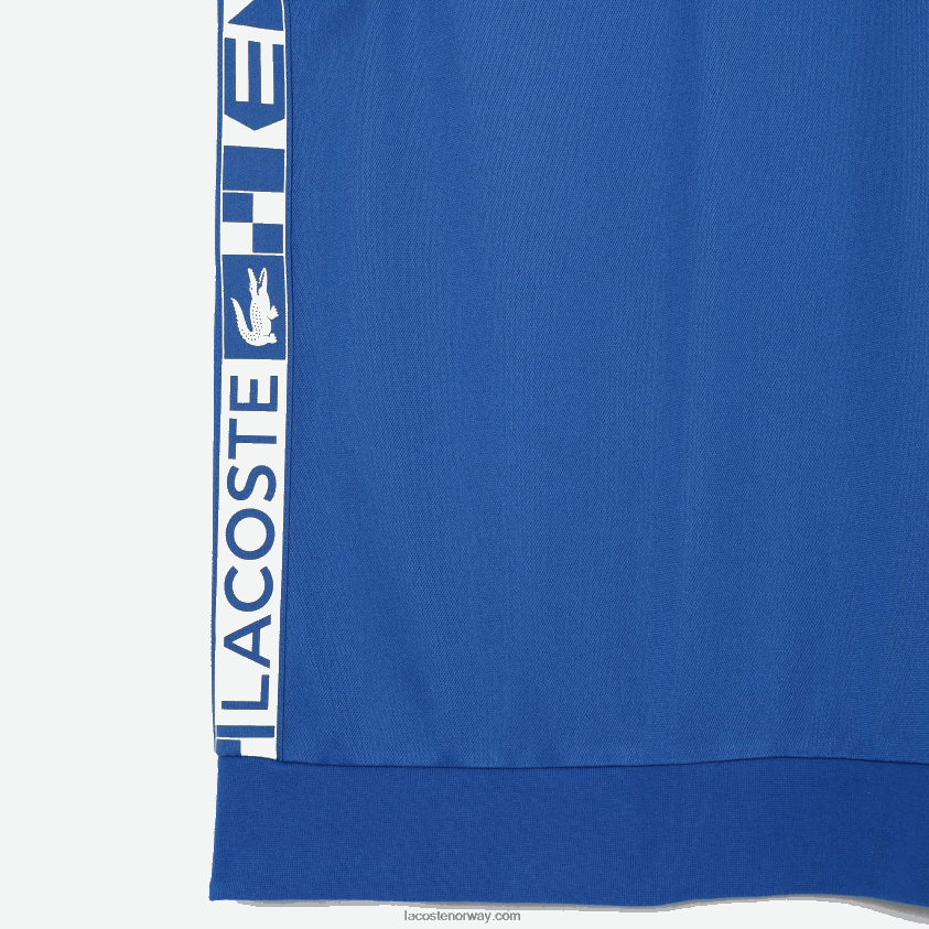 Lacoste tennisgenser med sportstrykk 4J4X0T1057 blå k1q menn