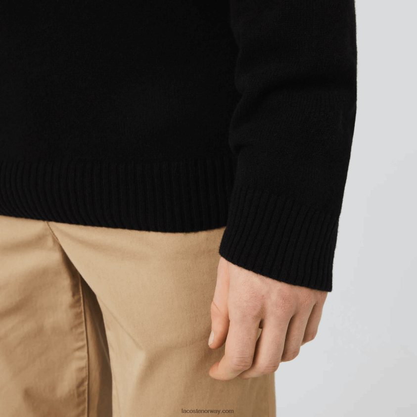 Lacoste ullgenser med v-hals 4J4X0T1554 svart 031 menn
