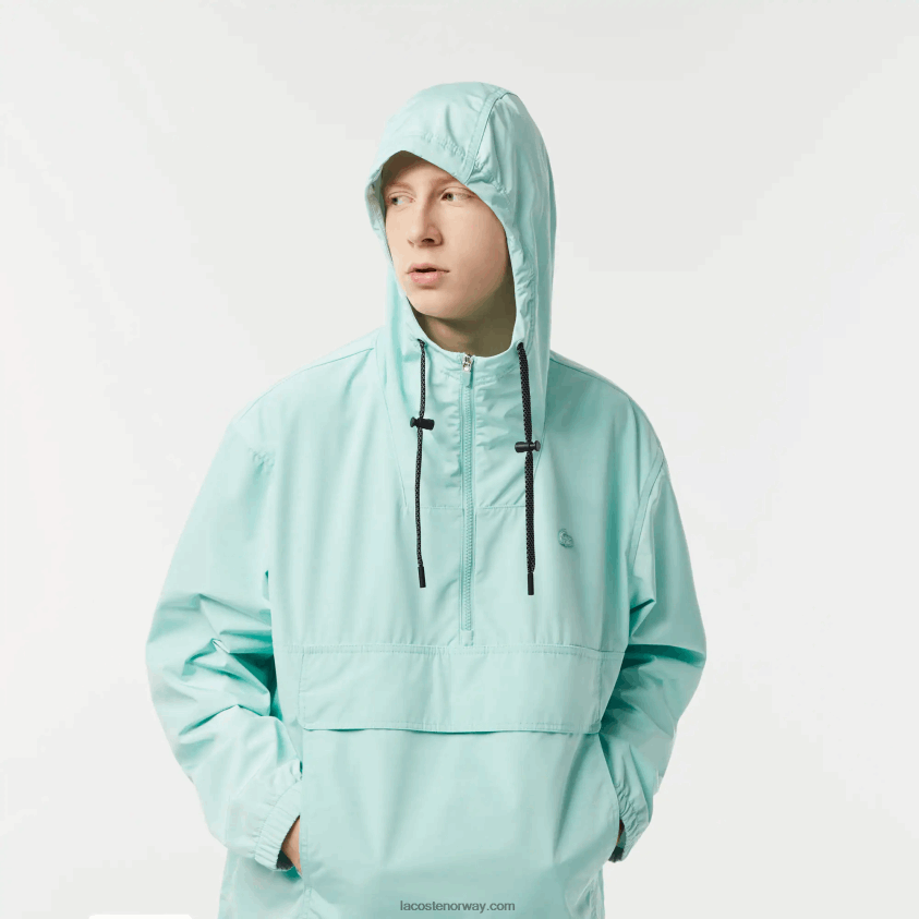 Lacoste cropped pull on hettejakke 4J4X0T393 mynte lgf menn