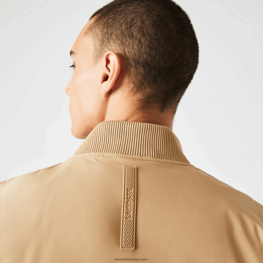 Lacoste isolert polstret bomberjakke 4J4X0T1243 beige 02s menn