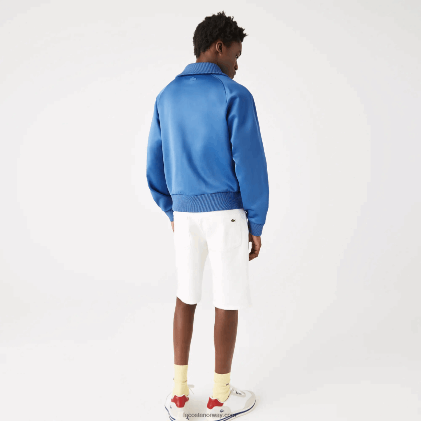 Lacoste krokodillejakke med stående krage med glidelås 4J4X0T1203 blå hn8 menn