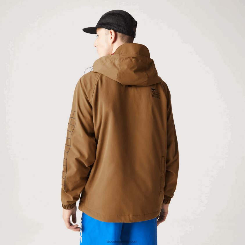 Lacoste merket twilljakke 4J4X0T1293 brun z0w menn