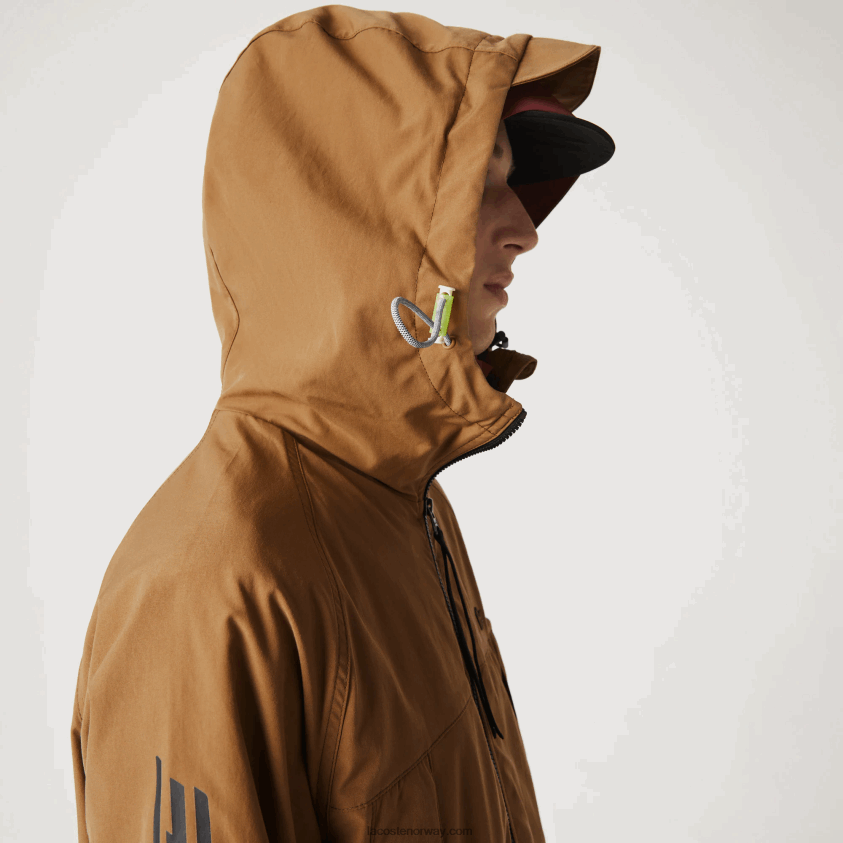 Lacoste merket twilljakke 4J4X0T1293 brun z0w menn