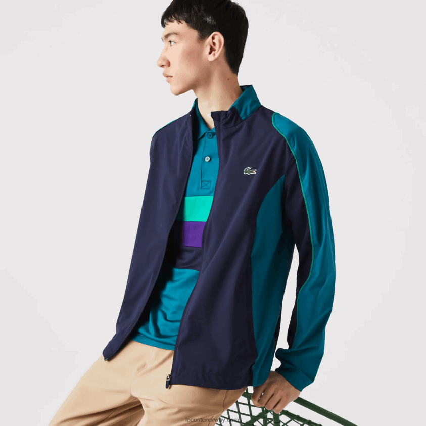Lacoste sport pakkebar golfjakke 4J4X0T1277 marineblå grønn 6t2 menn