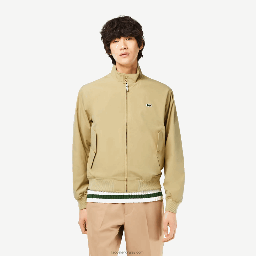 Lacoste vannavstøtende lett twilljakke 4J4X0T404 beige ku4 menn
