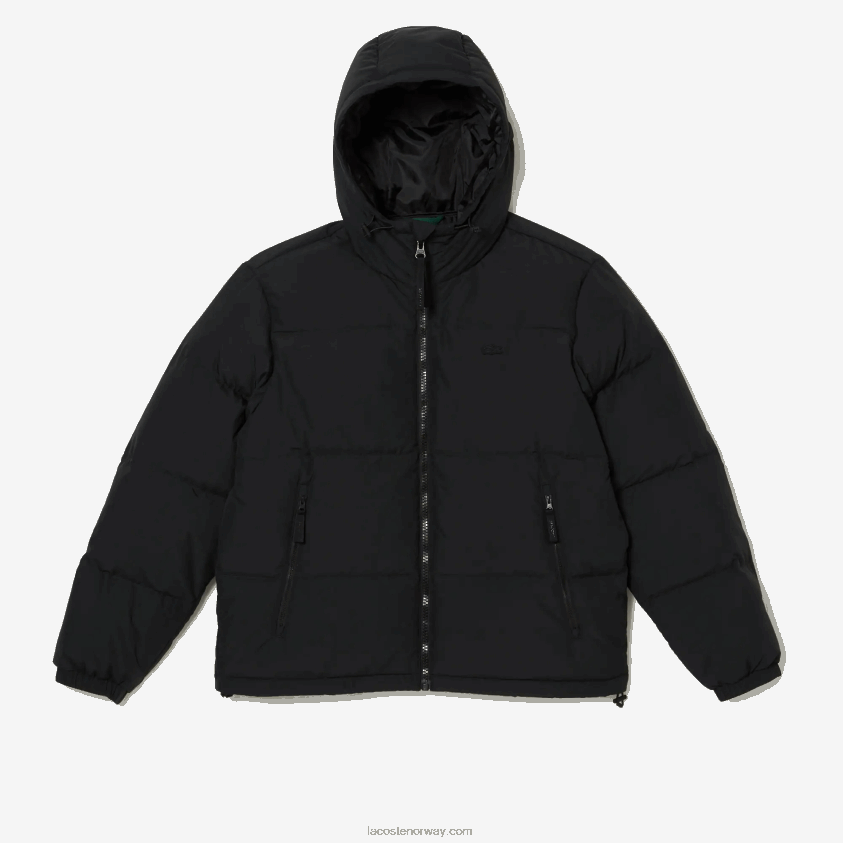 Lacoste vattert vannavstøtende jakke 4J4X0T1210 svart 031 menn