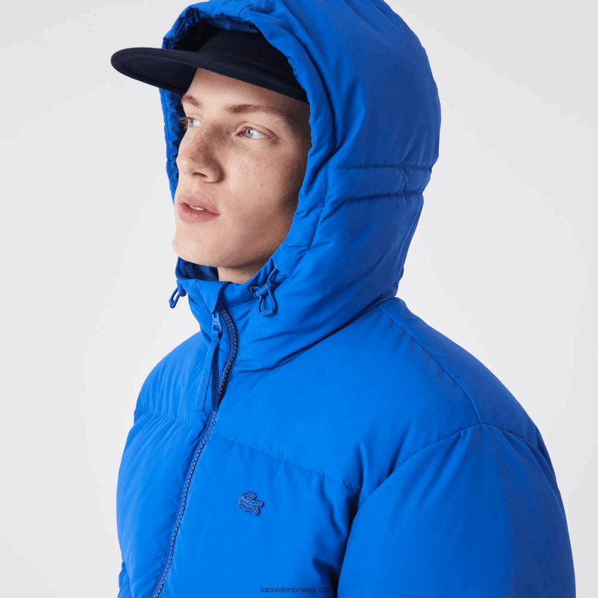 Lacoste vattert vannavstøtende jakke 4J4X0T1213 blå k1q menn