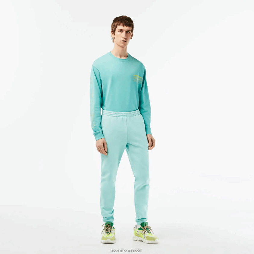 Lacoste fleece-tregebukse med konisk passform 4J4X0T345 mynte lgf menn