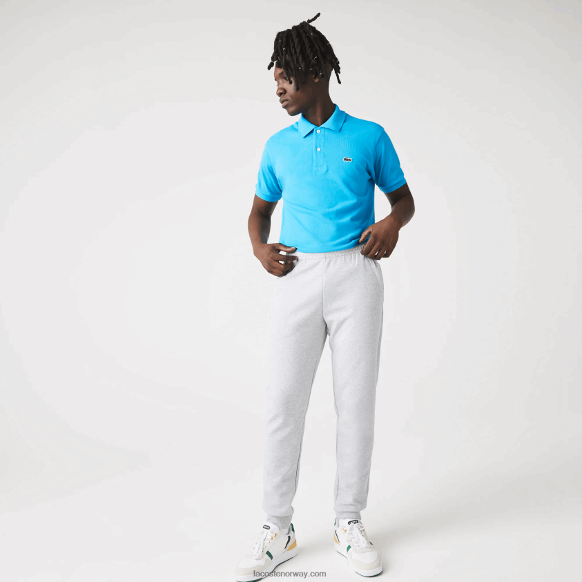 Lacoste joggebukse med meshpaneler 4J4X0T1020 chine lys grå 9ya menn