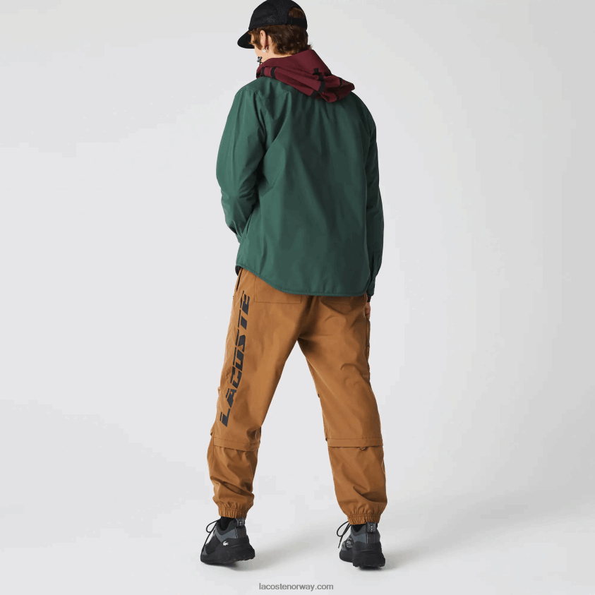 Lacoste kontrast overdimensjonert merkevare-trepebukse 4J4X0T1002 brun z0w menn