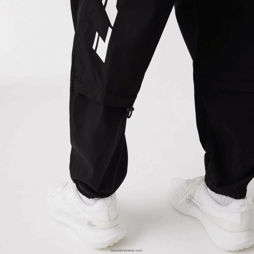 Lacoste kontrast overdimensjonert merkevare-trepebukse 4J4X0T1003 svart 031 menn