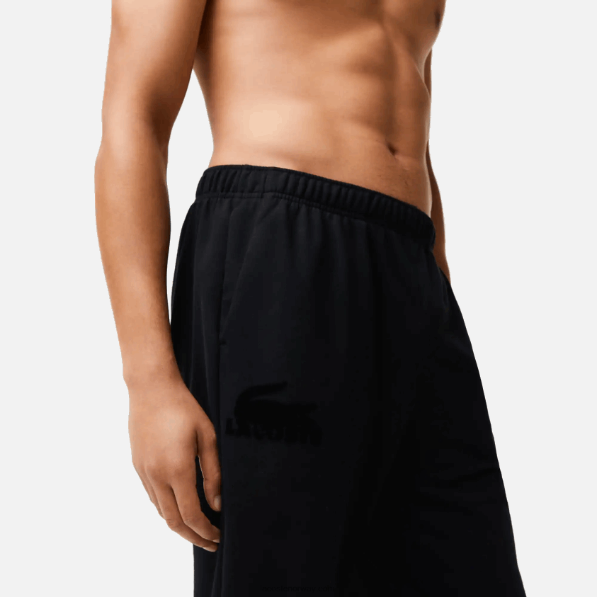 Lacoste lounge joggers i bomullsfleece 4J4X0T1476 svart c31 menn