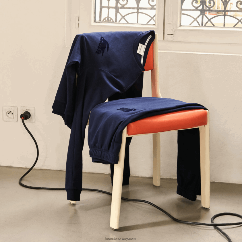 Lacoste lounge joggers i bomullsfleece 4J4X0T1477 marineblå 423 menn