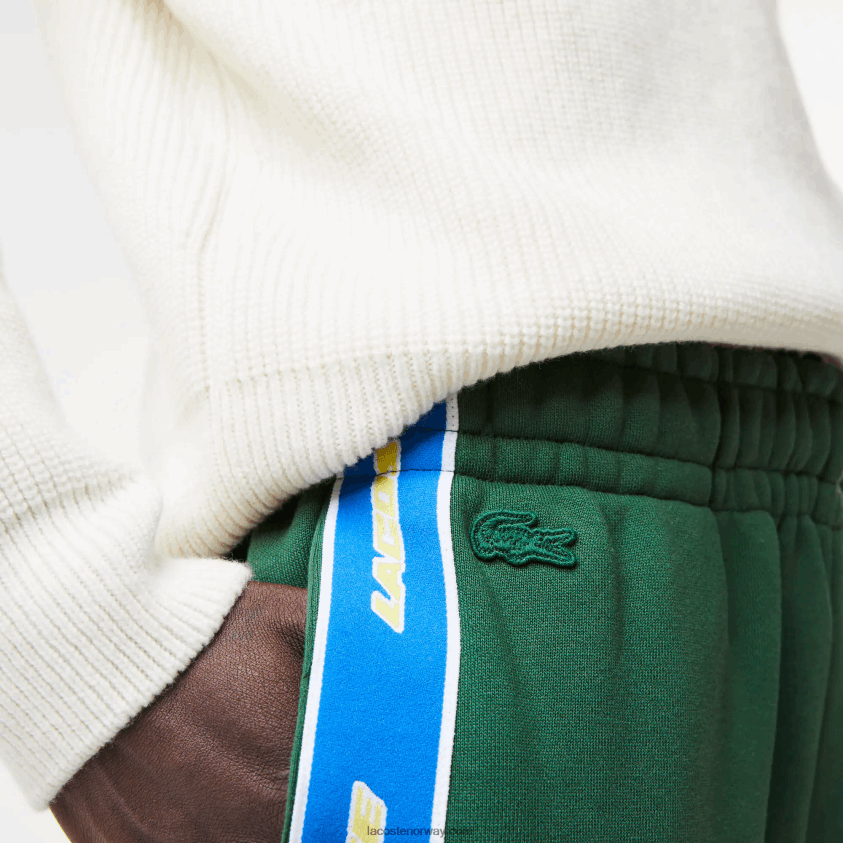 Lacoste merkede bandjoggebukser 4J4X0T1026 grønn 132 menn