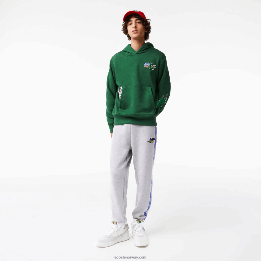 Lacoste merkede bandjoggebukser 4J4X0T1027 grå kine cca menn
