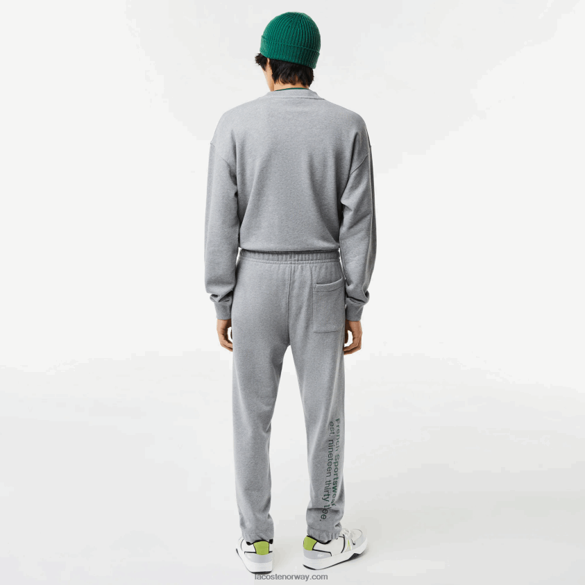 Lacoste print joggebukser 4J4X0T1012 grå kine yrd menn