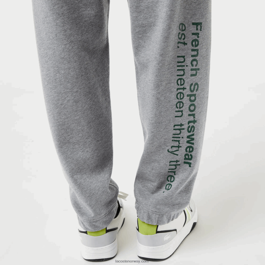 Lacoste print joggebukser 4J4X0T1012 grå kine yrd menn