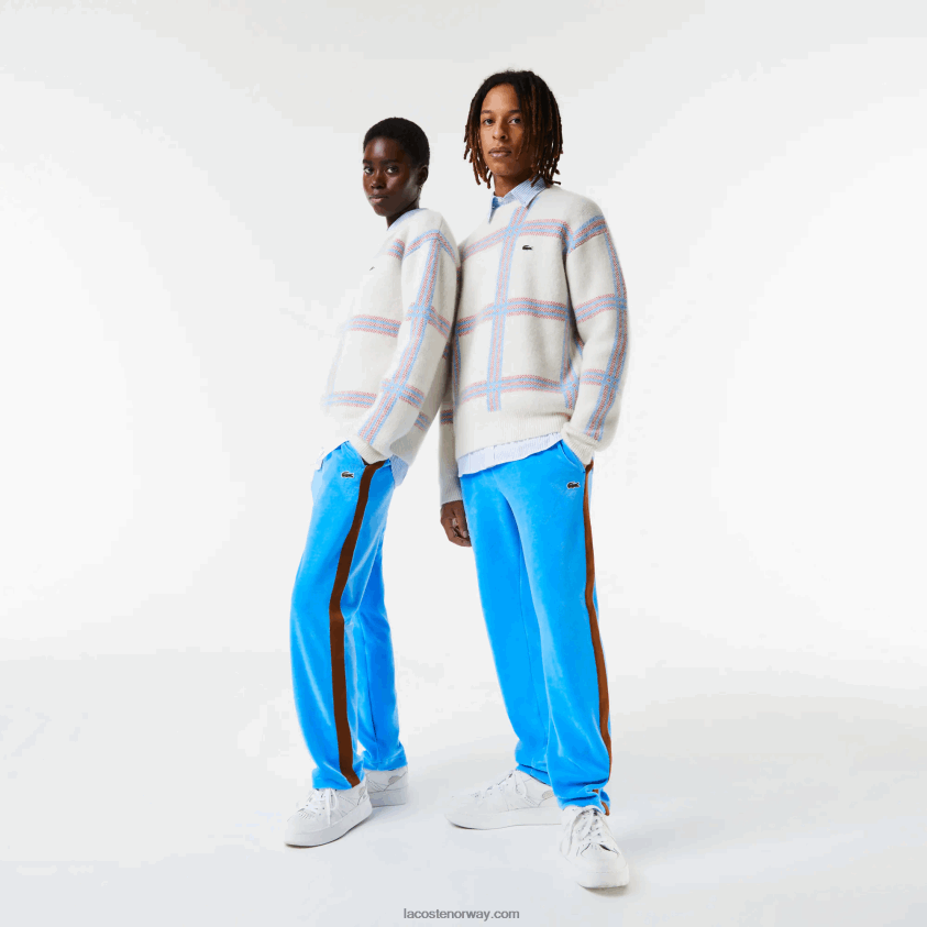 Lacoste sidebukse med kontrastbånd 4J4X0T1103 blå 4xa menn