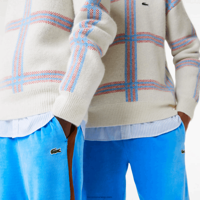 Lacoste sidebukse med kontrastbånd 4J4X0T1103 blå 4xa menn