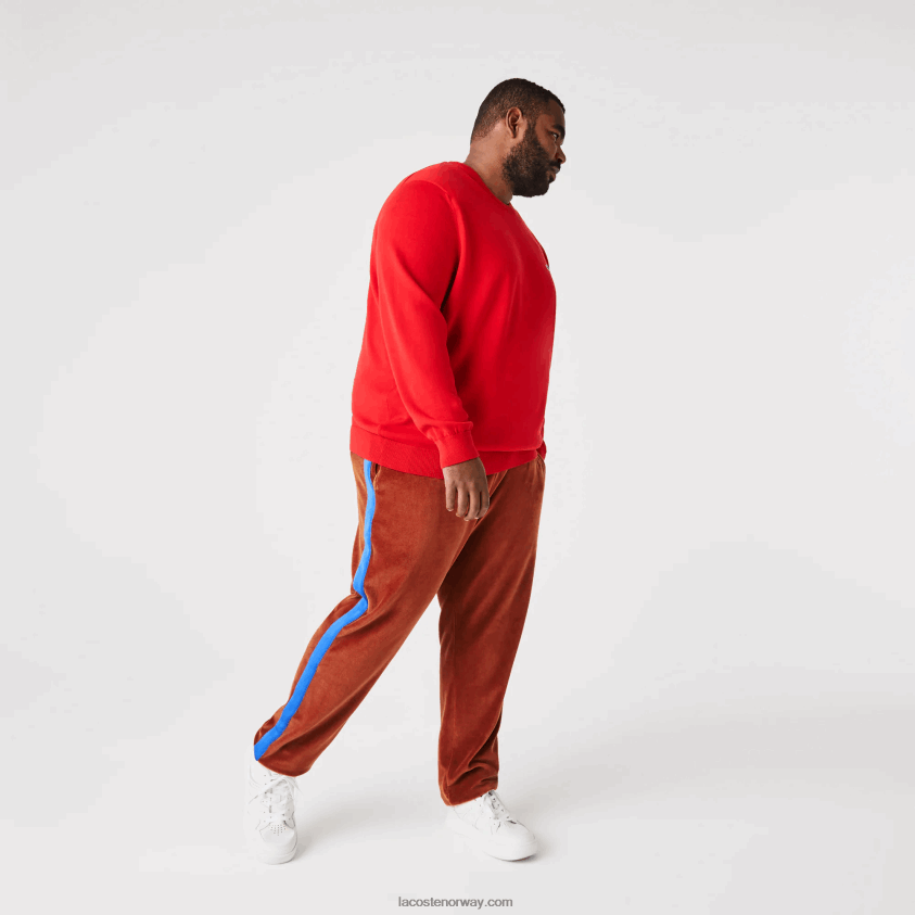 Lacoste sidebukse med kontrastbånd 4J4X0T1104 brun 3pb menn