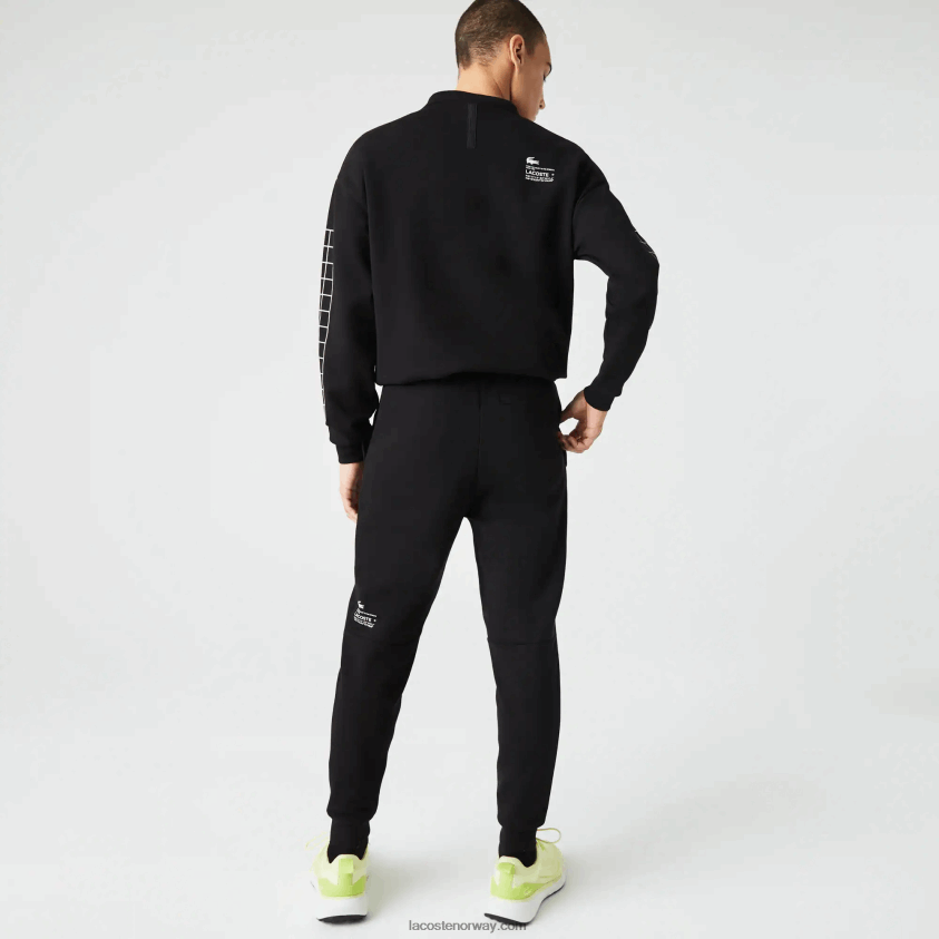 Lacoste slim fit merkede joggebukser 4J4X0T973 svart 031 menn