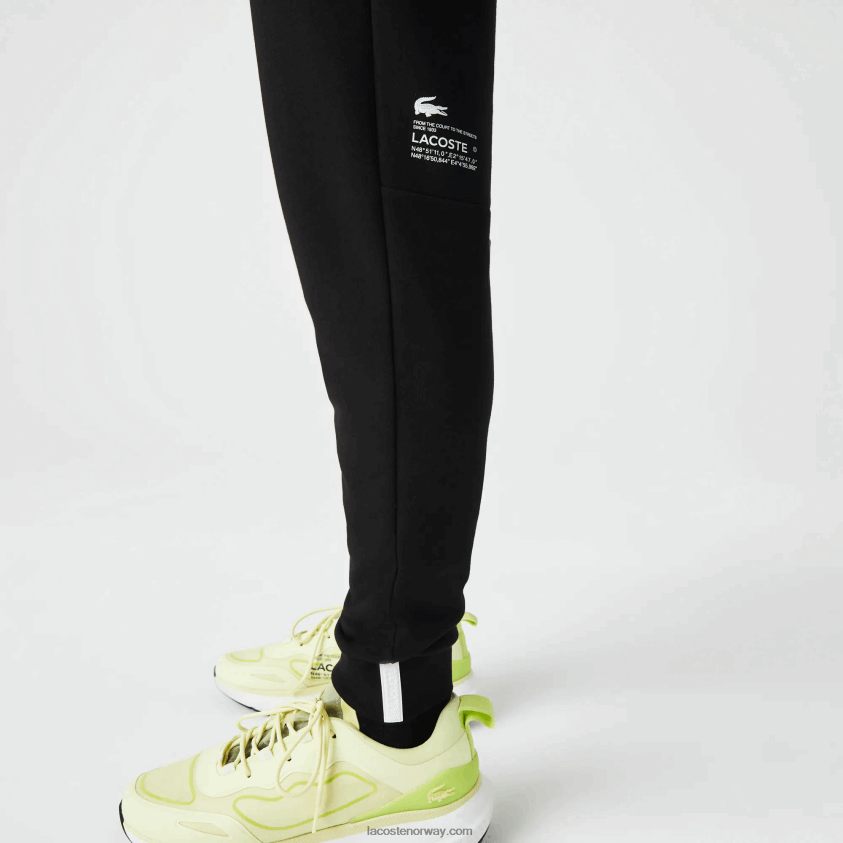 Lacoste slim fit merkede joggebukser 4J4X0T973 svart 031 menn
