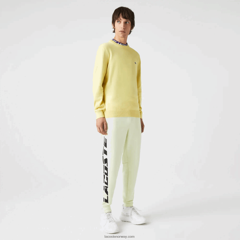 Lacoste slim fit merkede joggebukser 4J4X0T974 gul 6gd menn