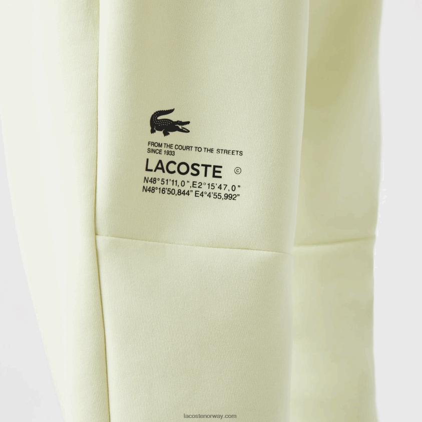 Lacoste slim fit merkede joggebukser 4J4X0T974 gul 6gd menn