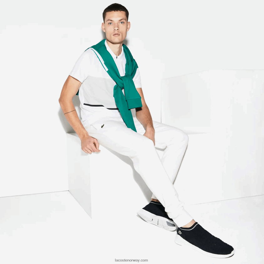 Lacoste sport fleece tennis joggebukser 4J4X0T960 hvit 001 menn