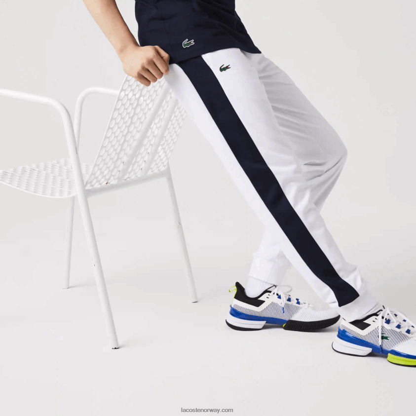 Lacoste sport løpebestandige tennis joggebukser 4J4X0T994 hvit marineblå grønn 9gg menn