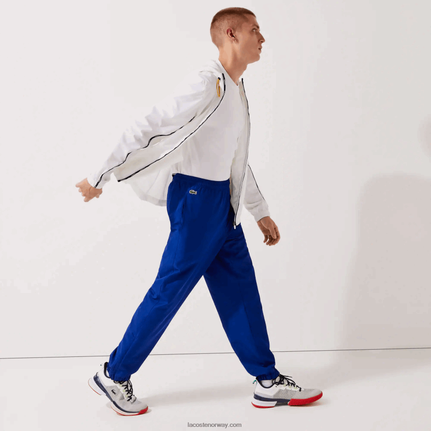 Lacoste sport tennis, diamantvevde joggebukser i taft 4J4X0T1114 blå bdm menn