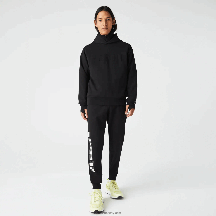 Lacoste treningsbukse med reflekterende trykk 4J4X0T1043 svart 031 menn