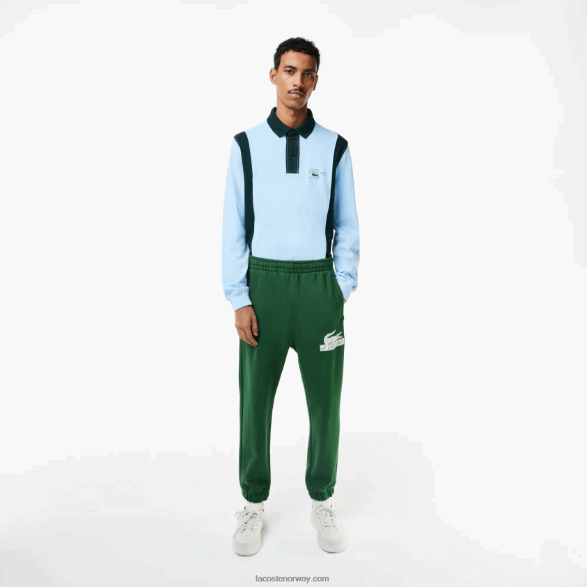 Lacoste treningsbukser i økologisk bomull 4J4X0T292 grønn 132 menn