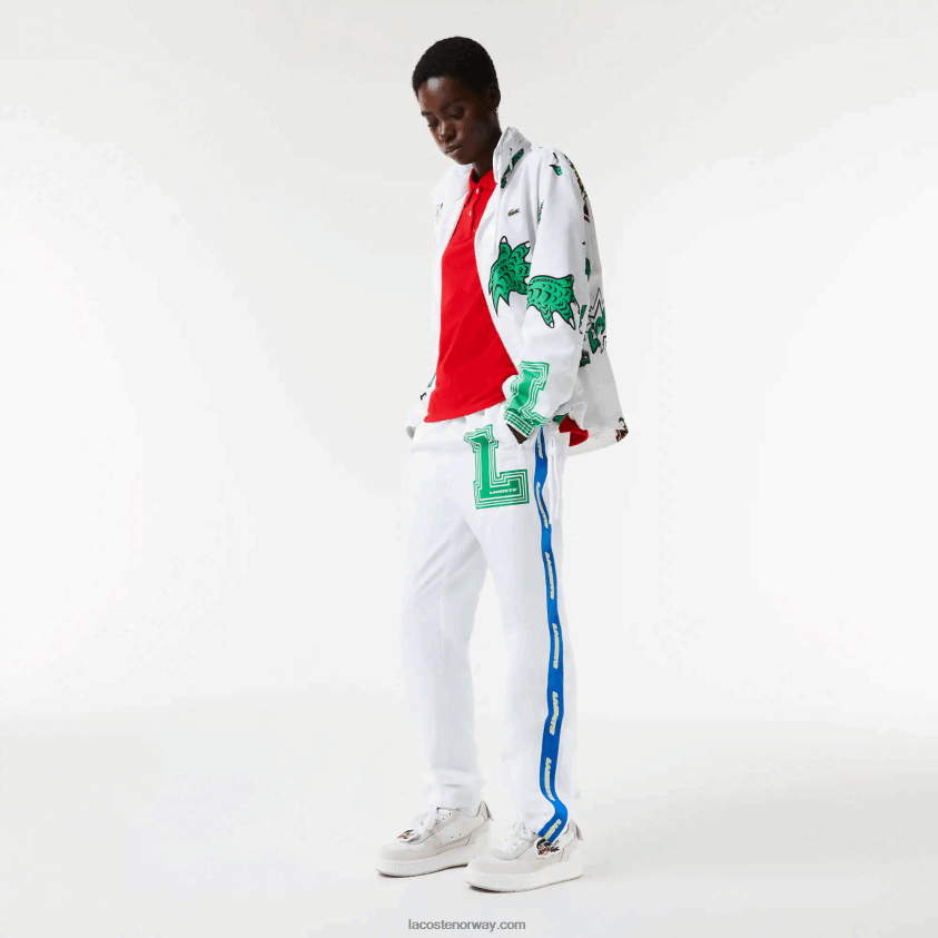 Lacoste vannavstøtende joggebukse 4J4X0T1085 hvit sbh menn