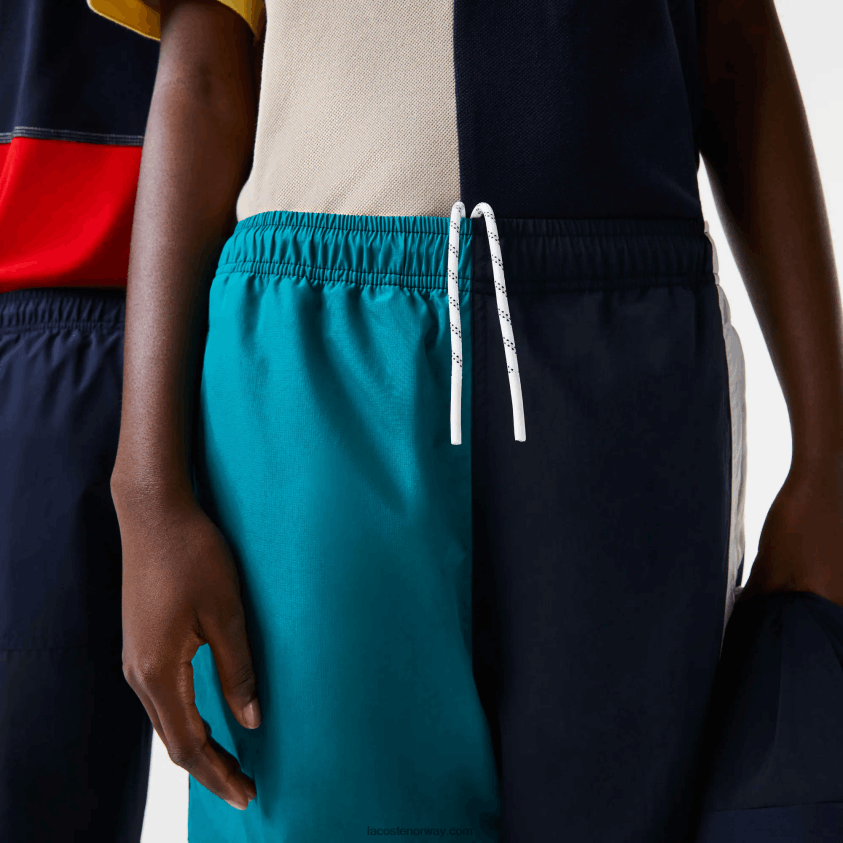 Lacoste vannavstøtende lappeteppebukse 4J4X0T1586 flerfarget c50 menn