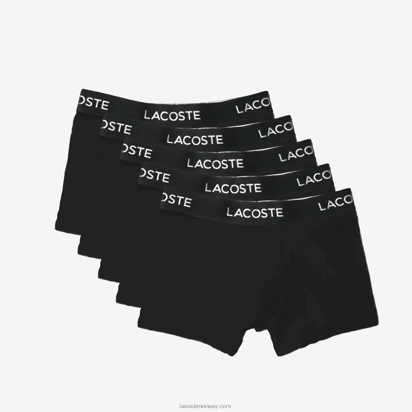 Lacoste 5-pack bomullsbukser i stretch 4J4X0T1412 svart 031 menn
