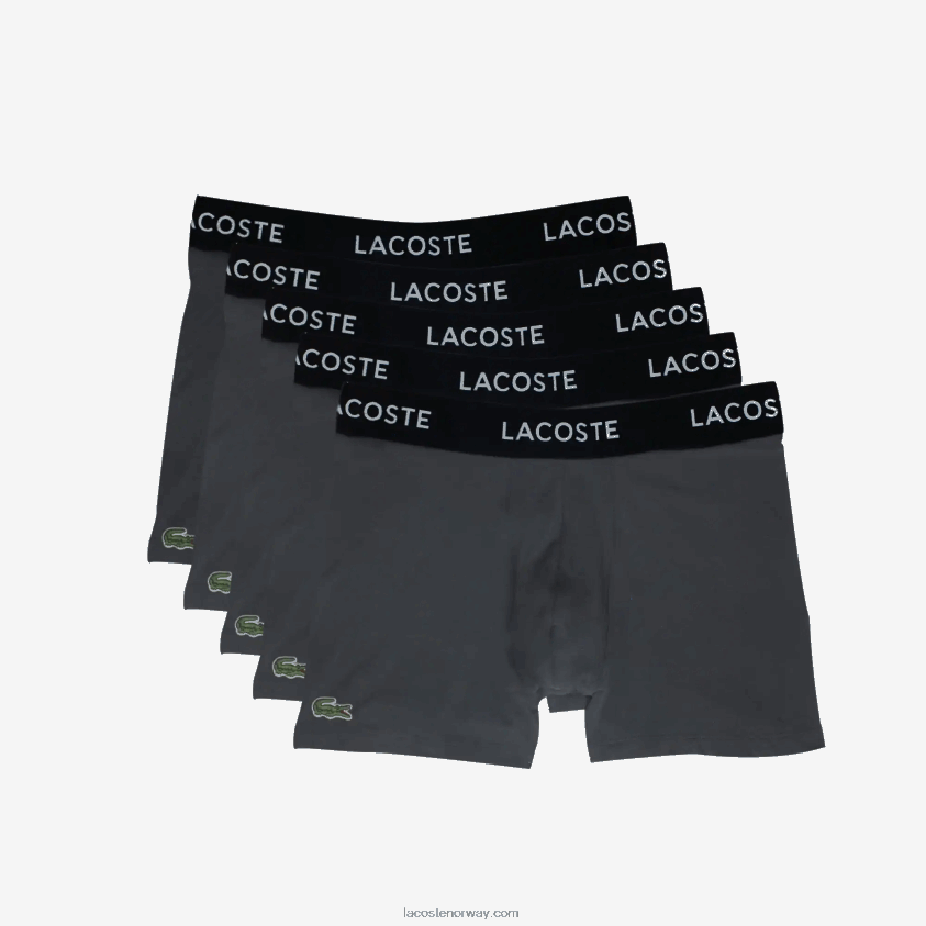 Lacoste 5-pakningsbokser med logo midje 4J4X0T1400 grå xb4 menn