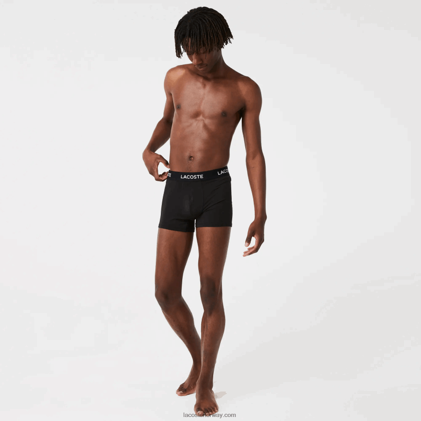 Lacoste mikrofiberstamme 3-pakning 4J4X0T1461 svart 031 menn
