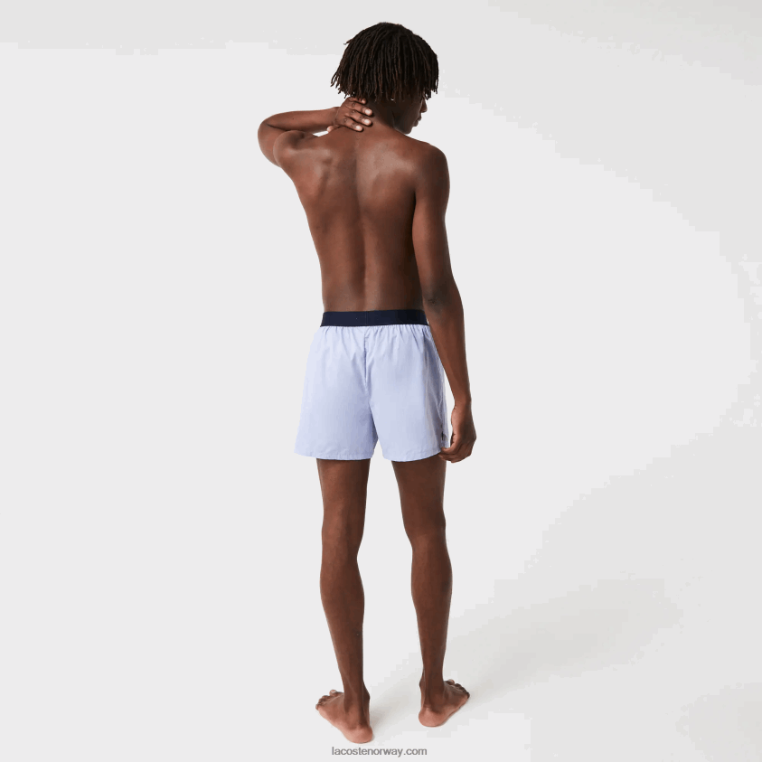 Lacoste ultramyk bomullsbokser 3-pakning 4J4X0T1578 marineblå vuc menn
