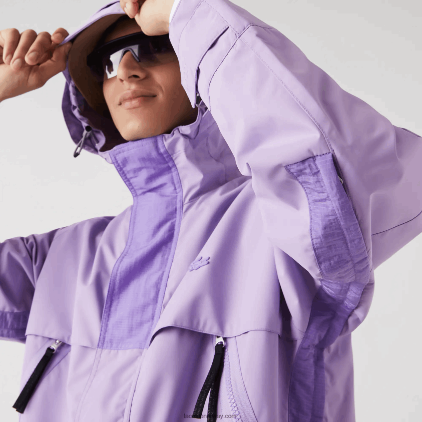 Lacoste vannavstøtende parkas 4J4X0T1256 lilla gfu menn