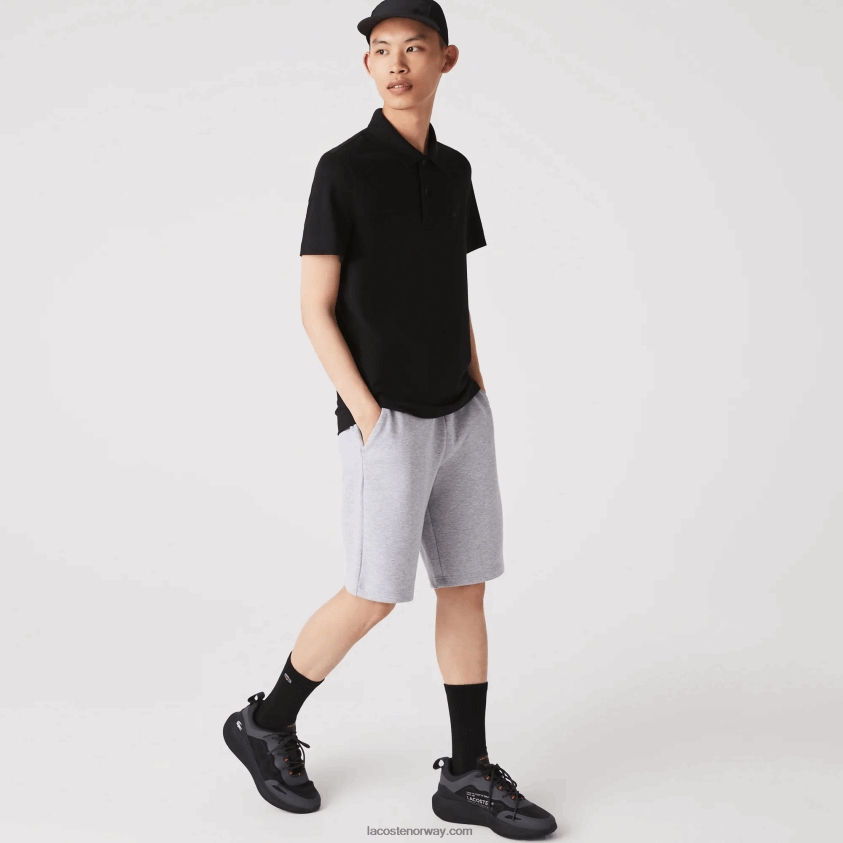 Lacoste aktiv bevegelse pustende piképolo i bomull 4J4X0T173 svart 031 menn